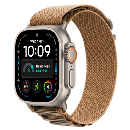 Apple Watch Ultra 4, 49 мм, Natural Titanium Desert Alpine Loop S/M